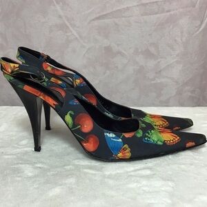 Casadei Multicolor Floral Heels